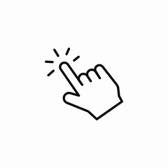 user tap icon sign vector