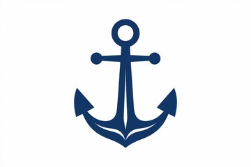 A navy blue anchor icon, a nautical symbol representing stability and hope.