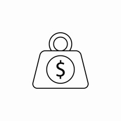 debt weight icon sign vector