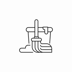 floor cleaning icon sign vector
