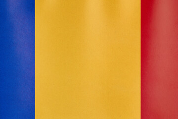 Fototapeta premium Romanian flag with vertical blue yellow red stripes