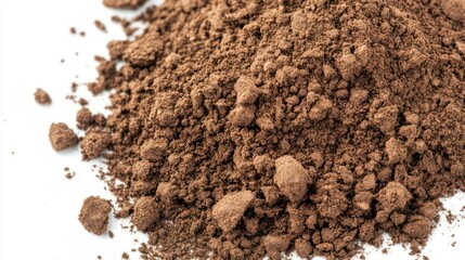Close-up of Dark Brown Cocoa Powder Pile
