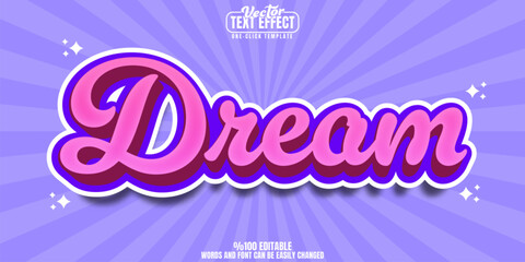 Retro editable text effect, customizable 80s and vintage 3d font style