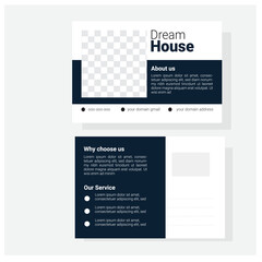 Modern postcard design template 