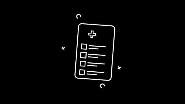 financial income statement icon animation motion graphic