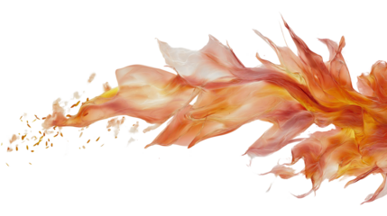 Dynamic Abstract Flame Design with Orange Smoke Swirls and Fluid Movement