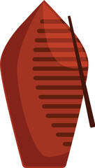 Wooden balafon with mallet resting against it, ready to create beautiful music