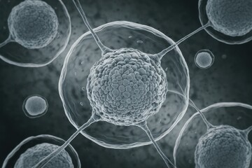 Microscopic Cellular Structures: A Detailed View of Interconnected Cells