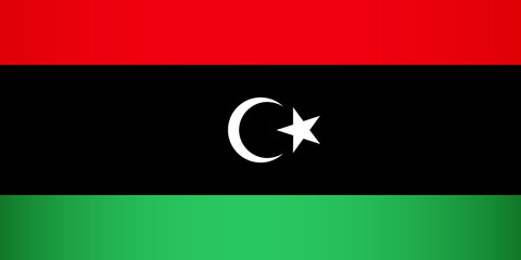 Flag of the State of Libya. Vector element