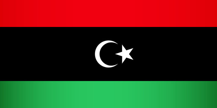 Flag of the State of Libya. Vector element