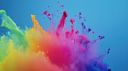 Fototapeta premium A close-up shot of a vibrant and colorful paint substance