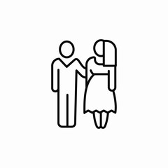 happy couple icon sign vector