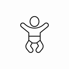 happy infant icon sign vector