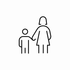 mother child icon sign vector