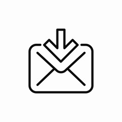 recieved email icon sign vector