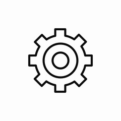 single gear icon sign vector