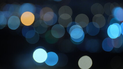 blurred background of night lights in the city
