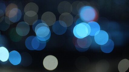 blurred background of night lights in the city