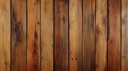 Fototapeta premium Smooth Teak Wood Plank Texture Showcasing a Honey-Brown Hue, Straight and Even Grain Patterns, with a Lightly Oiled Finish for a Polished Tropical Aesthetic