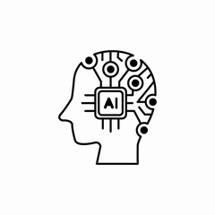 artificial intelligence icon sign vector