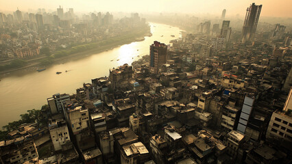 Metropolitan Mosaic: The Skyline of Two Worlds