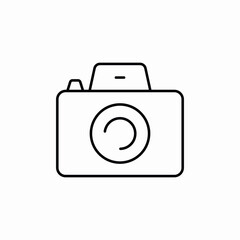 compact camera lens icon sign vector