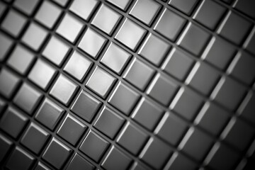 A close-up of a shiny black and white surface with no distractions or reflections
