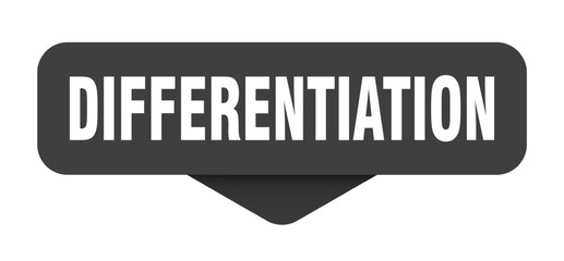 differentiation sticker. differentiation sign on transparent background
