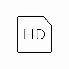 hd media icon sign vector