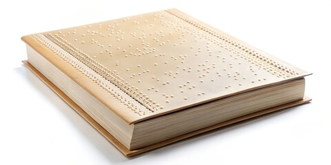 Fototapeta premium Beige Book, Isolated on White Background