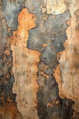 Fototapeta premium A worn out brick wall with peeling paint and cracks, suitable for history or nostalgia-themed contexts