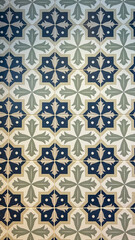 Decorative Patterned Ceramic Tiles In Neutral And Blue Tones, Suitable For Flooring Or Walls, Ideal For Interior Design, Home Renovation, Hospitality Spaces, Modern Or Vintage Aesthetic Concepts.