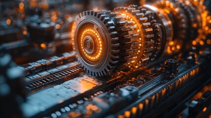 A detailed view of a computer's motherboard components