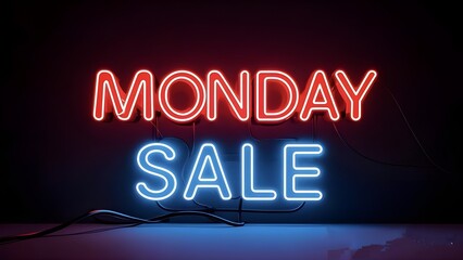 vector. Template and web Design "cyber monday sale" neon