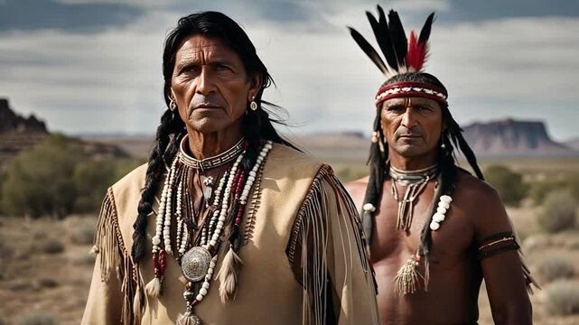 Comanche Indian in the Wild West.