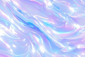 Fototapeta premium Grainy Iridescent Holographic Gradient Background with Glossy Lilac and Psychedelic Colors, Featuring Seamless Fluid Design and Modern Reflective Aesthetic for Artistic and Futuristic Projects