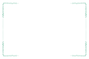 Green turquoise frame with swirly lines classic gentle decor business card