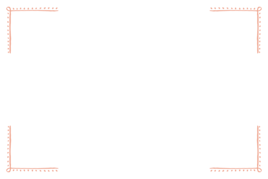 Pink peach frame with loops and dots classic gentle decor business card