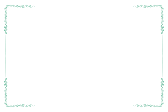 Green turquoise frame with swirly lines classic gentle decor business card