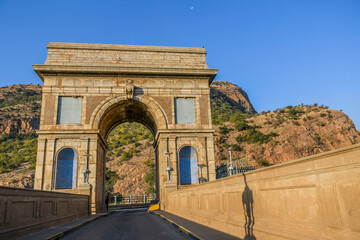 Hartbeespoort dam wall and tunnel in north west province south africa