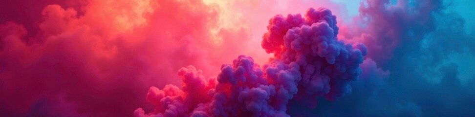 Obraz premium Colors blend and merge as a swirling vortex of smoke rises into the air, smoke, hazy, atmospheric