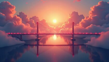 Obraz premium Brid Illuminated by Sunset on World Cancer Day Theme