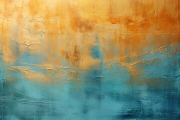 Obraz premium Abstract art gold blue teal illustration