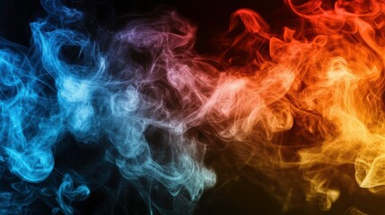 Obraz premium Vibrant Smoke Patterns in Bright Colors