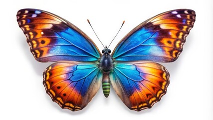 Vibrant Blue and Orange Butterfly