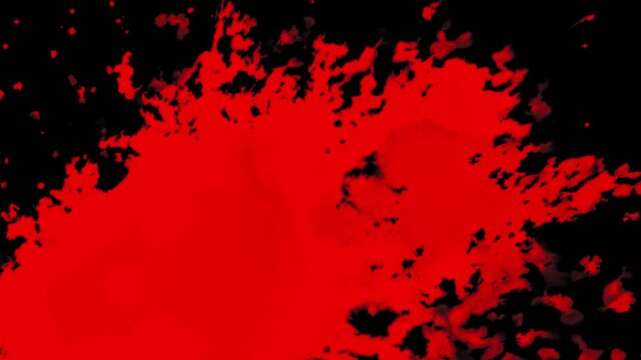 Blood Splatter on the Wall on a black png Background.