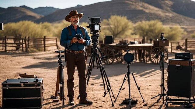 Film director in a western movie.