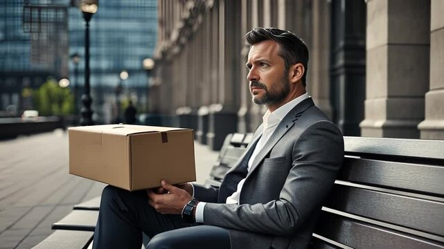 Sad person who has been fired from work.