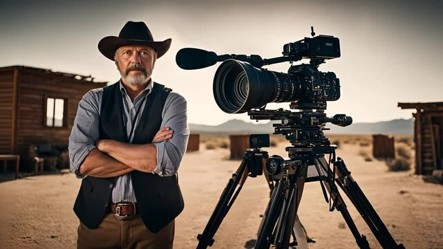 Film director in a western movie.