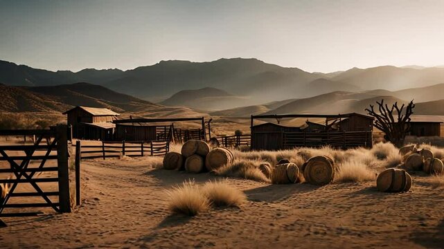 Ranch in the wild west.
